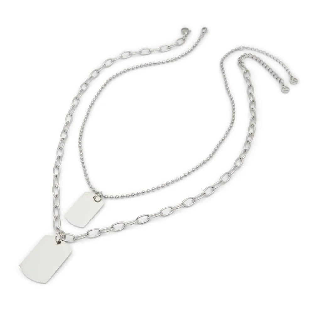 ALDO Silver Elastane Necklace - One Size
