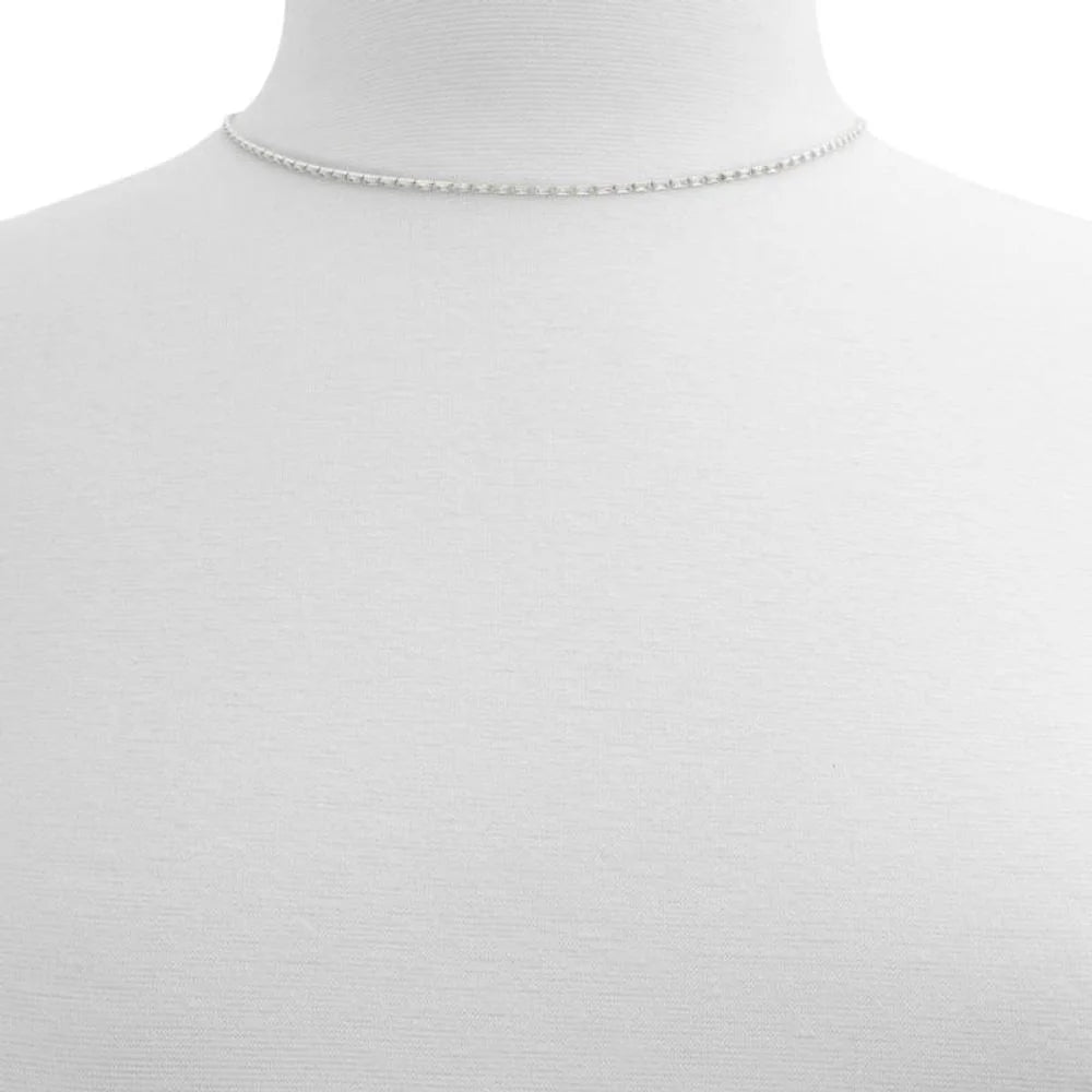 ALDO Silver Elastane Necklace - One Size