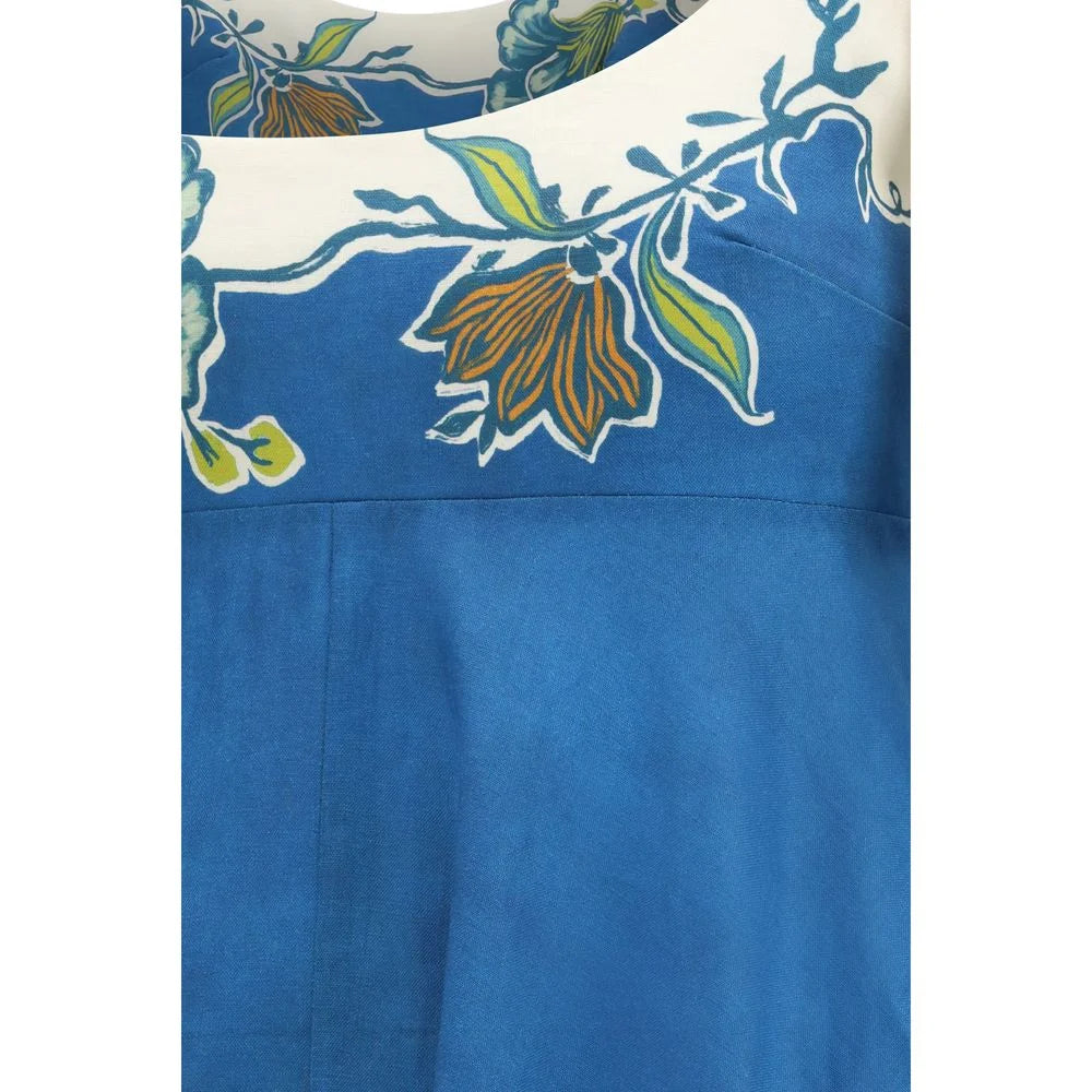Alemais Blue Linen Casual Dress - 12