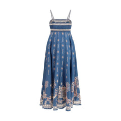 Alemais Blue Linen Casual Dress - 8