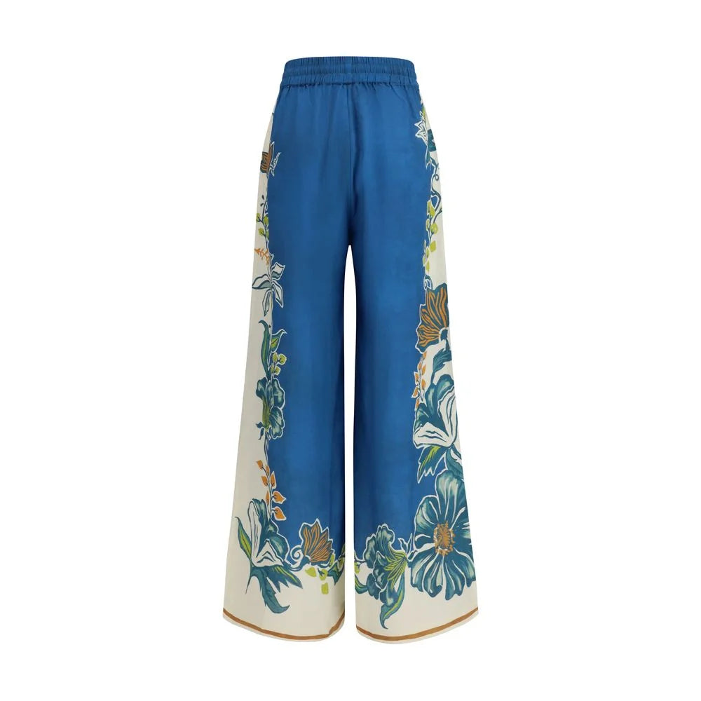 Alemais Blue Linen Casual Pants - Joggers