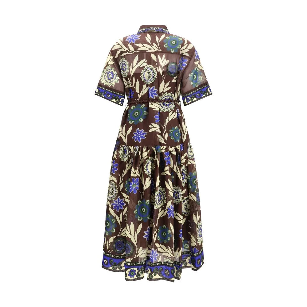 Alemais Braunes Baumwoll-Kleid