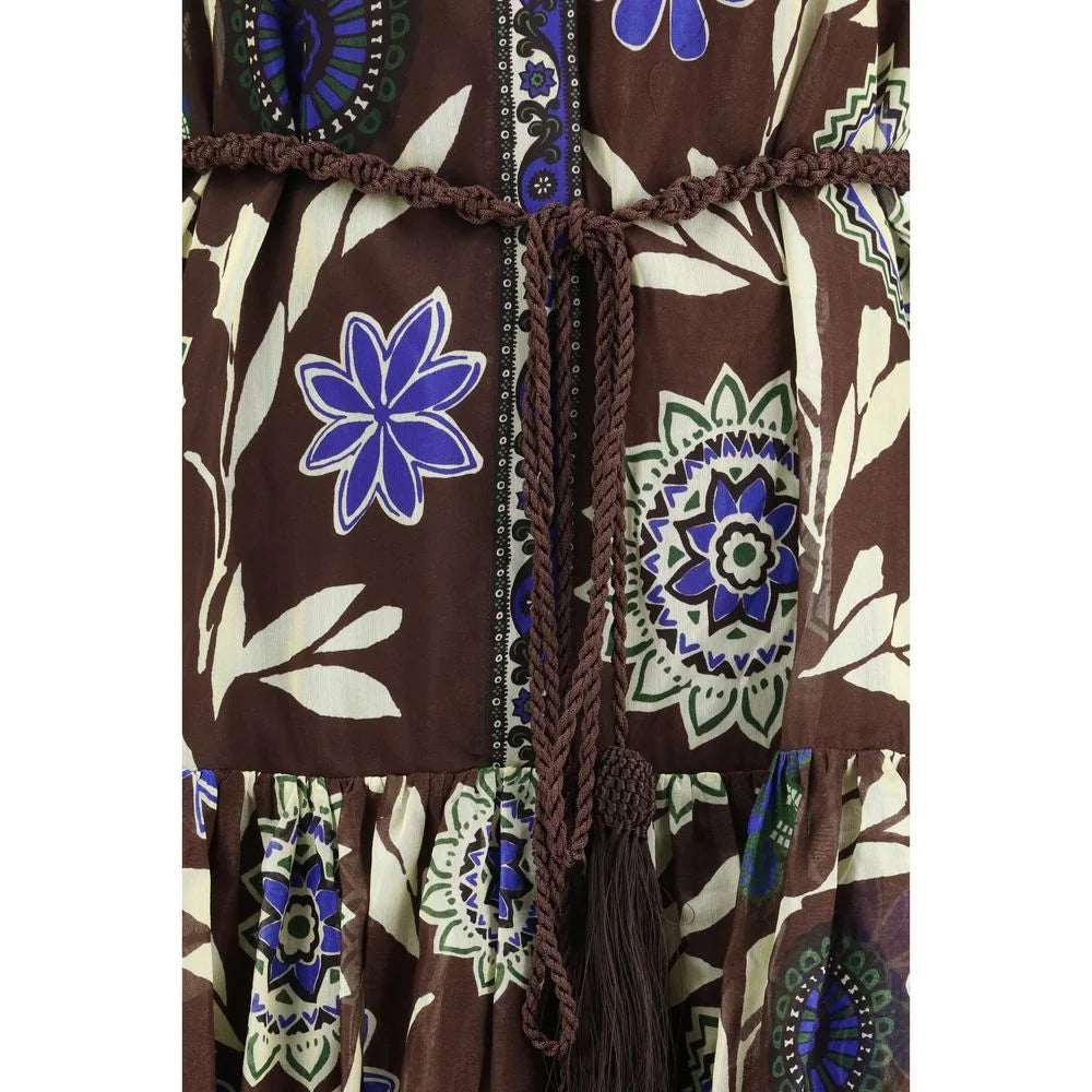 Alemais Braunes Baumwoll-Kleid