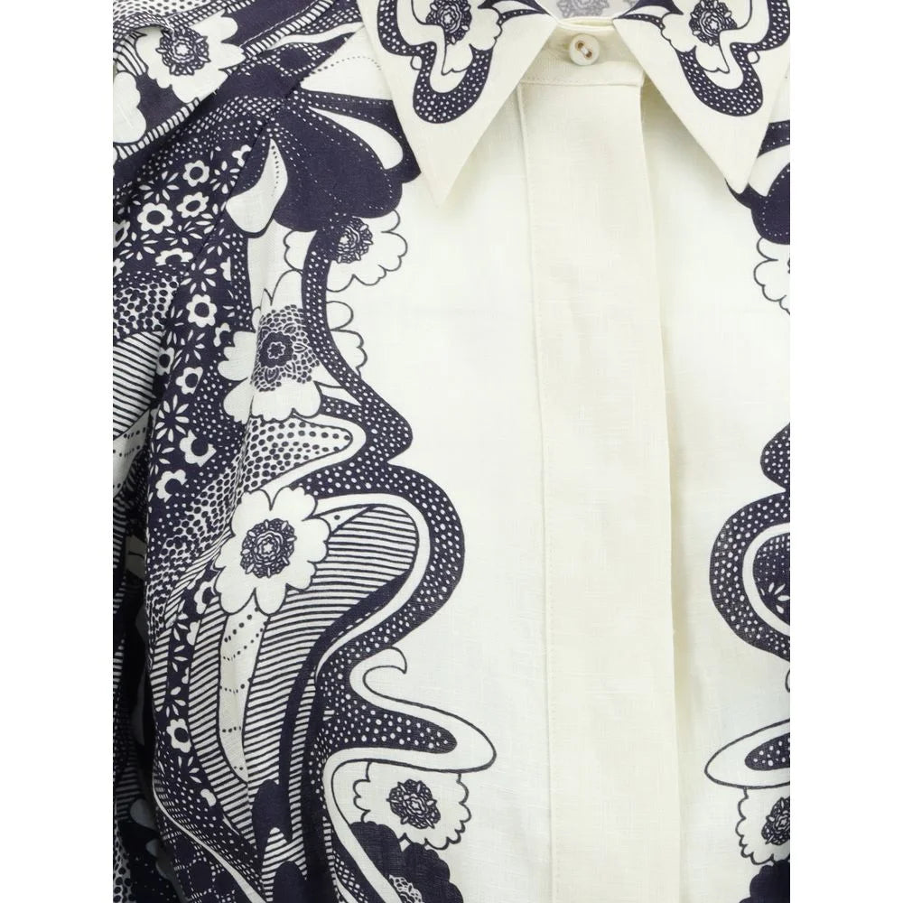 Alemais Multicolor Linen Casual Dress - 12 - Dresses