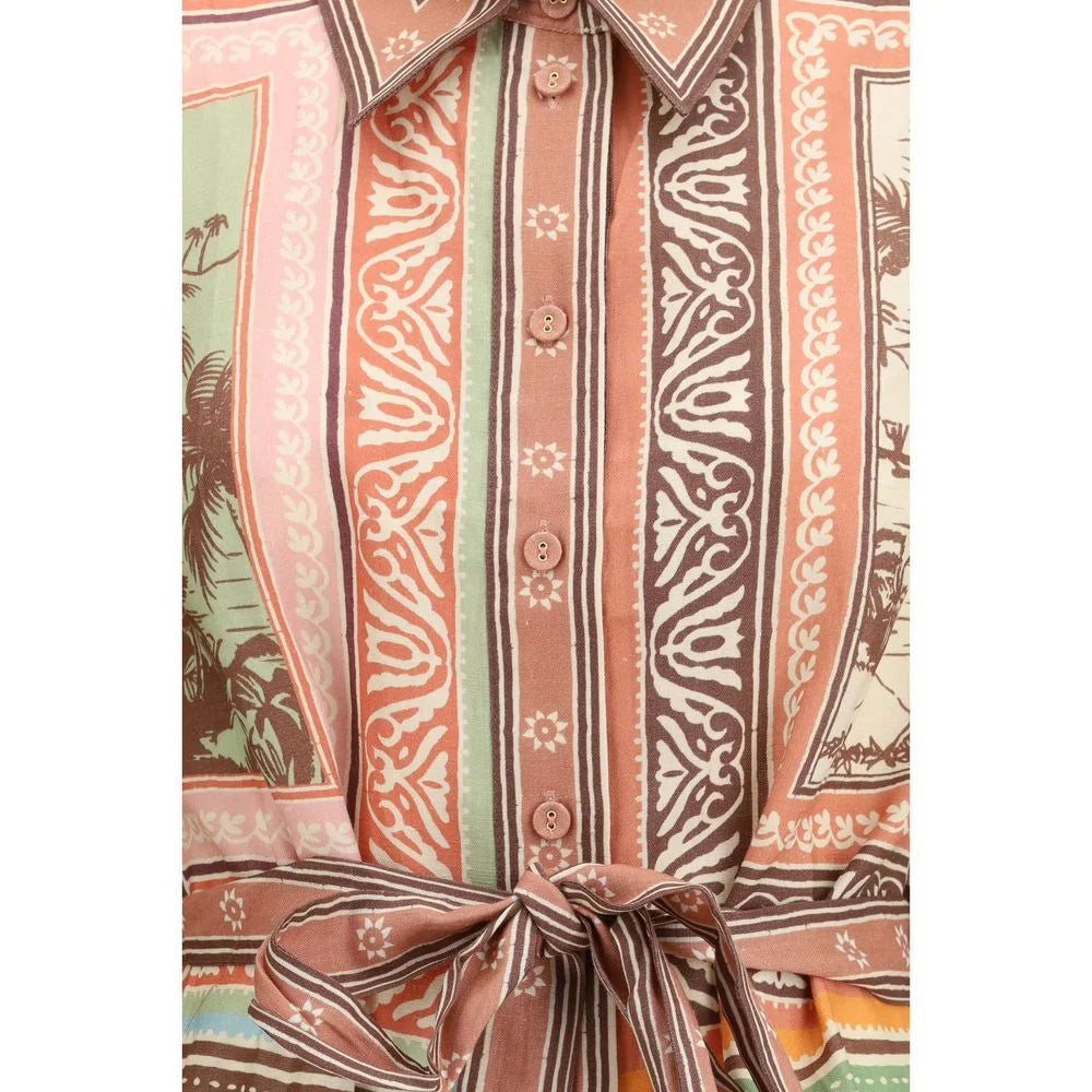 Alemais Multicolor Linen Casual Dress