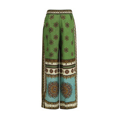 Alemais Multicolor Viscose Casual Pants - Pants