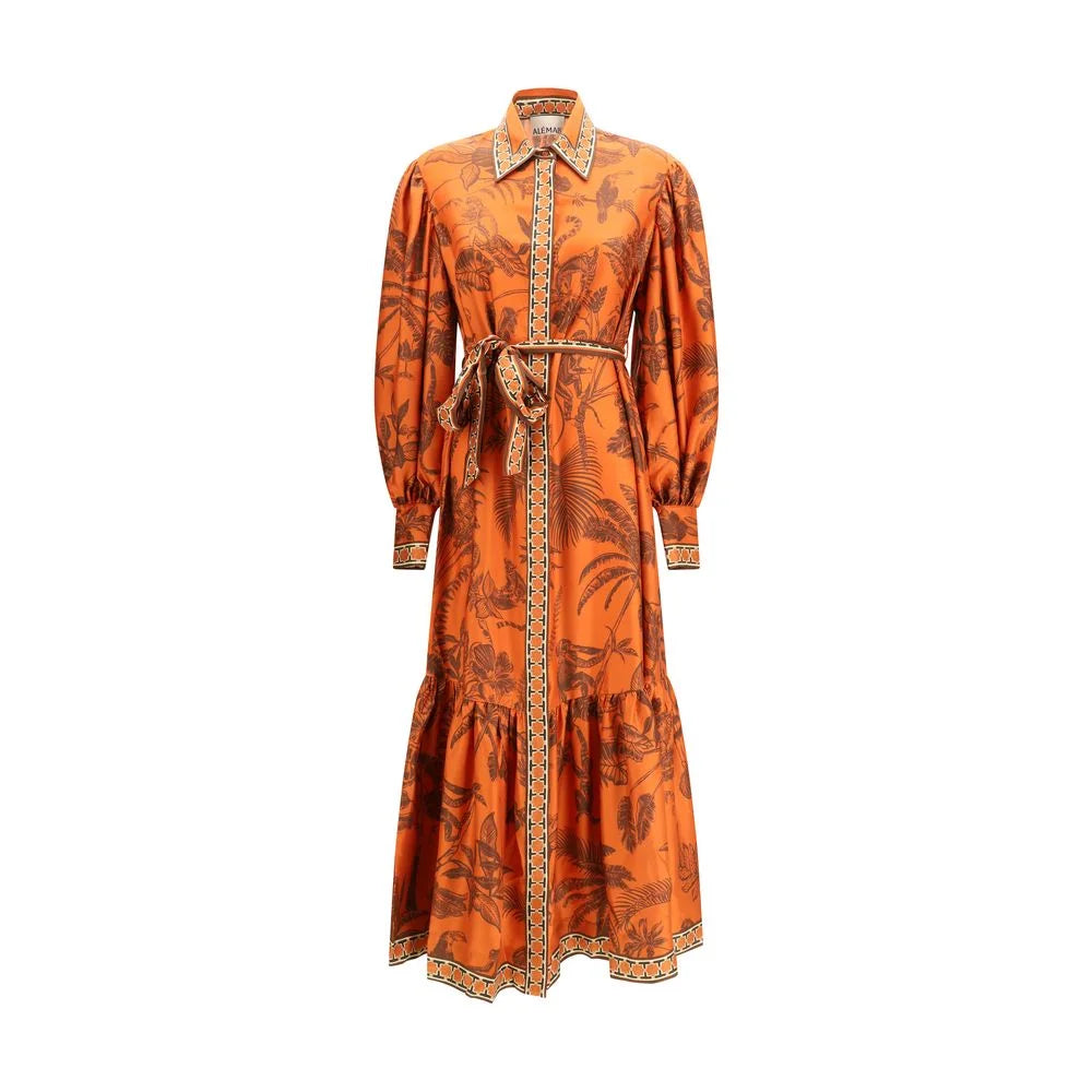 Alemais Orange Silk Casual Dress - 10