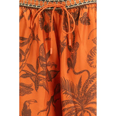 Alemais Orange Silk Casual Pants - 10