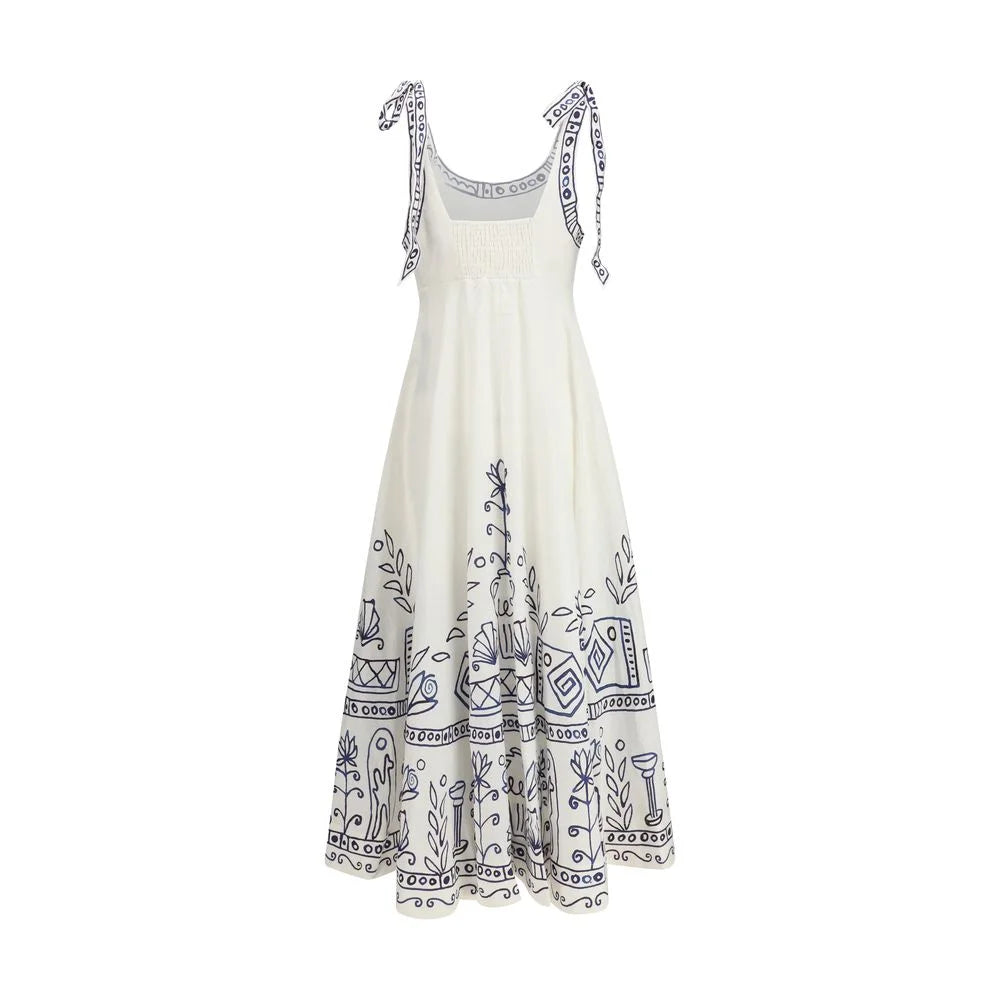Alemais White Linen Casual Dress - 10