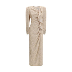 Robe décontractée en soie beige Alessandra Rich