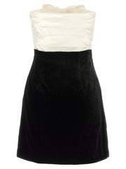 Alessandra Rich Bicolor Silk Short Dress - IT40