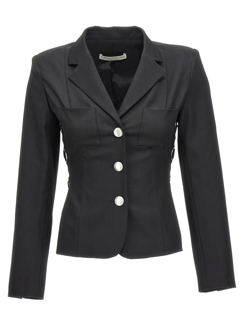 Alessandra Rich Black Wool Blazer - IT42