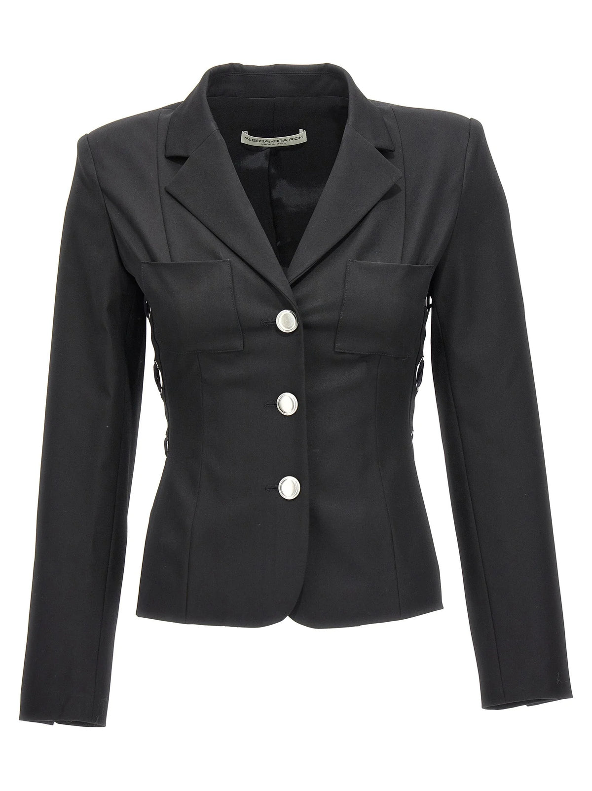 Alessandra Rich Black Wool Blazer - IT42