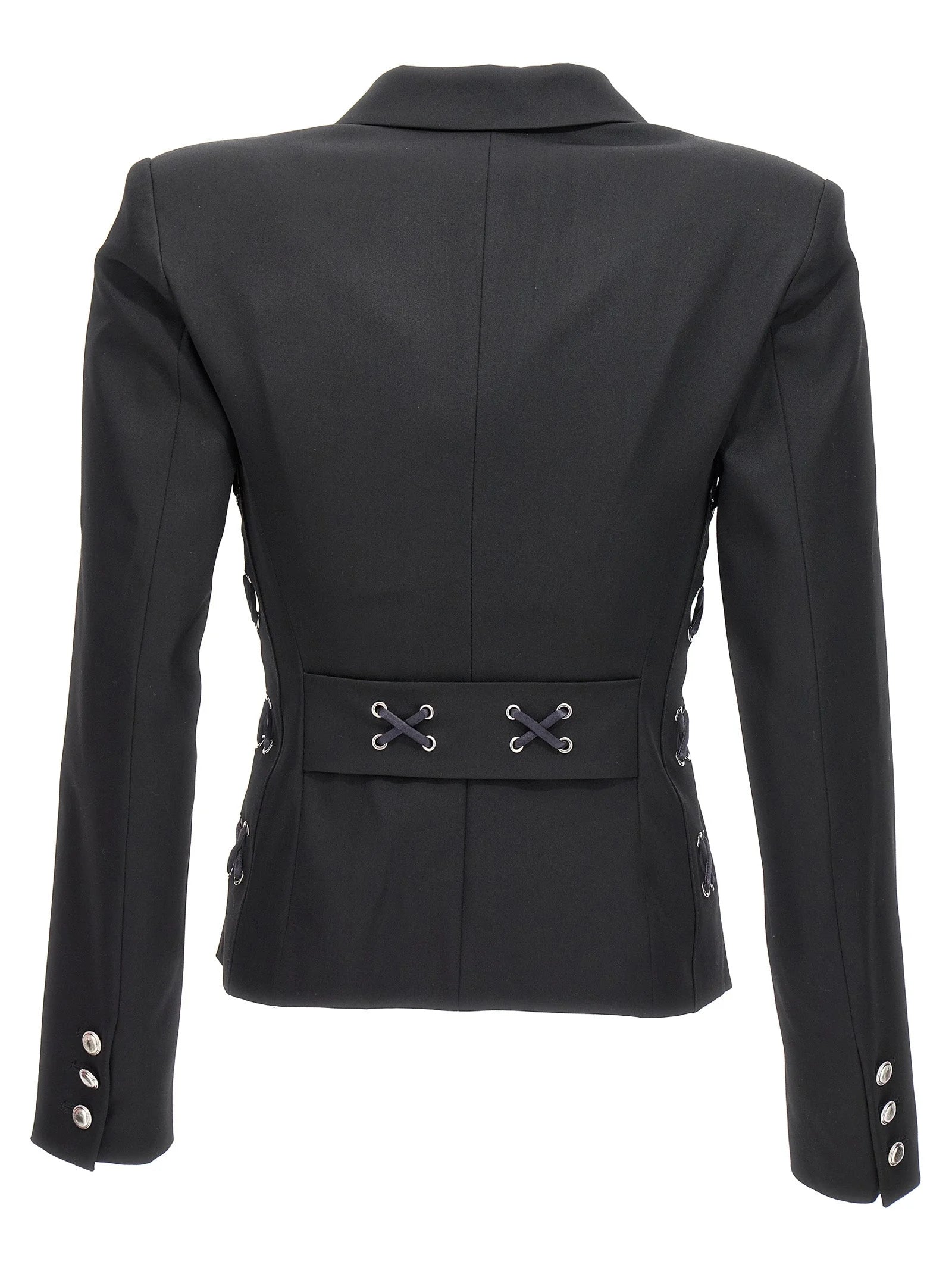 Alessandra Rich Black Wool Blazer - IT42