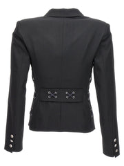 Alessandra Rich Black Wool Blazer - IT42