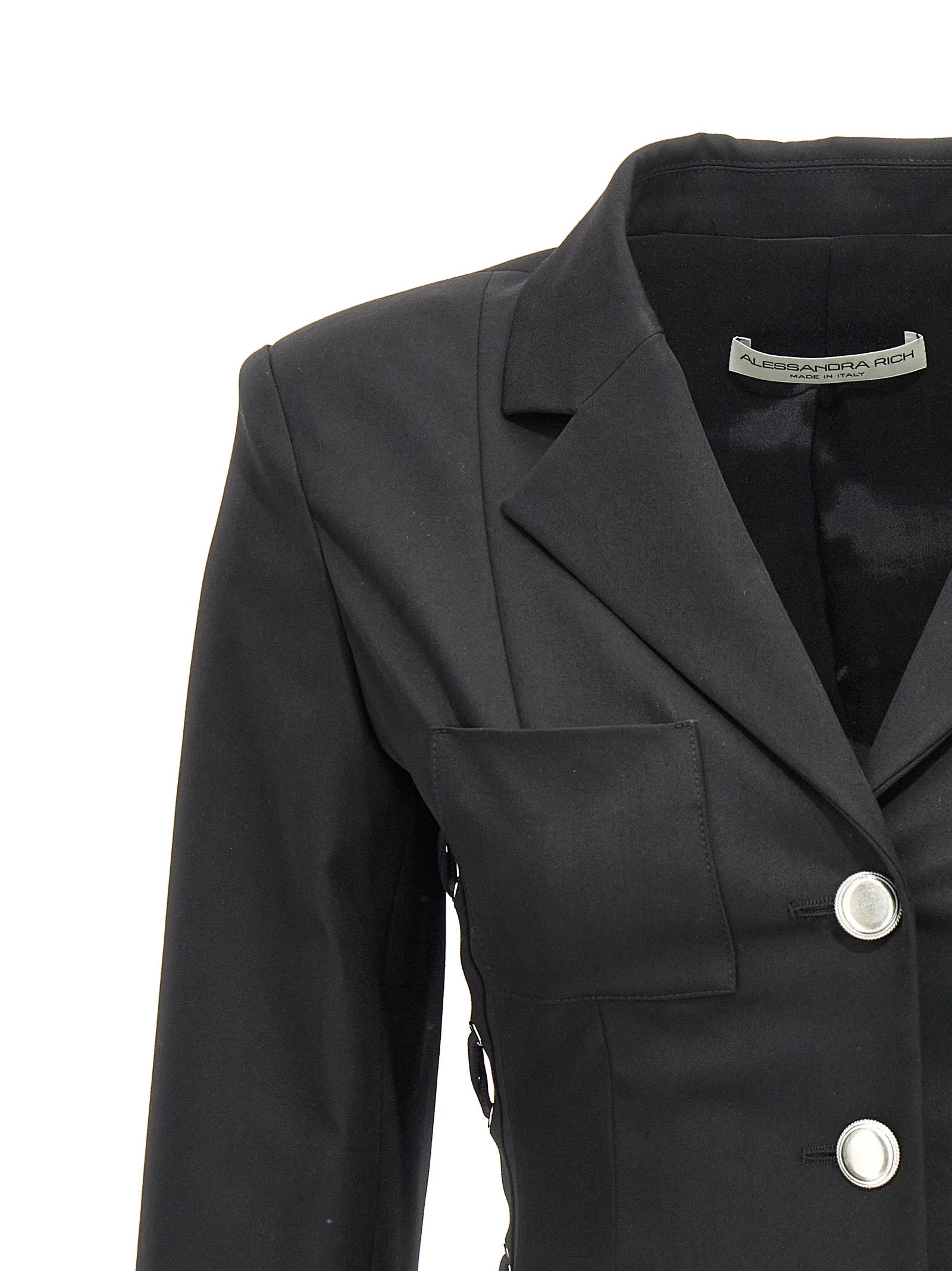 Alessandra Rich Black Wool Blazer - IT42
