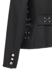 Alessandra Rich Black Wool Blazer - IT42