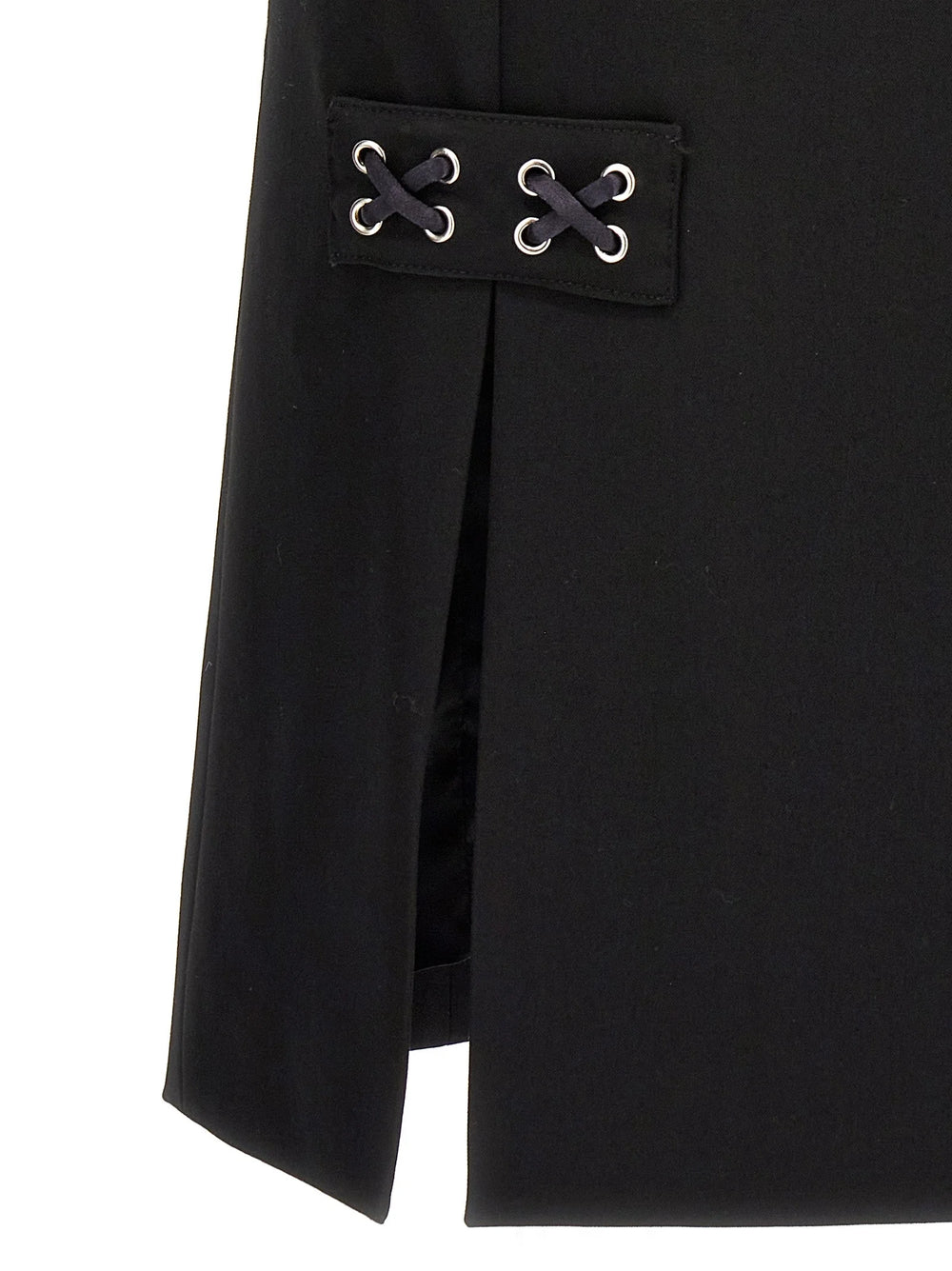 Alessandra Rich Black Wool Midi Skirt - IT38