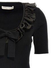 Alessandra Rich Black Wool T-Shirt - IT40