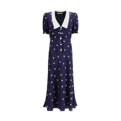 Alessandra Rich Blue Silk Casual Dress - IT40 | M