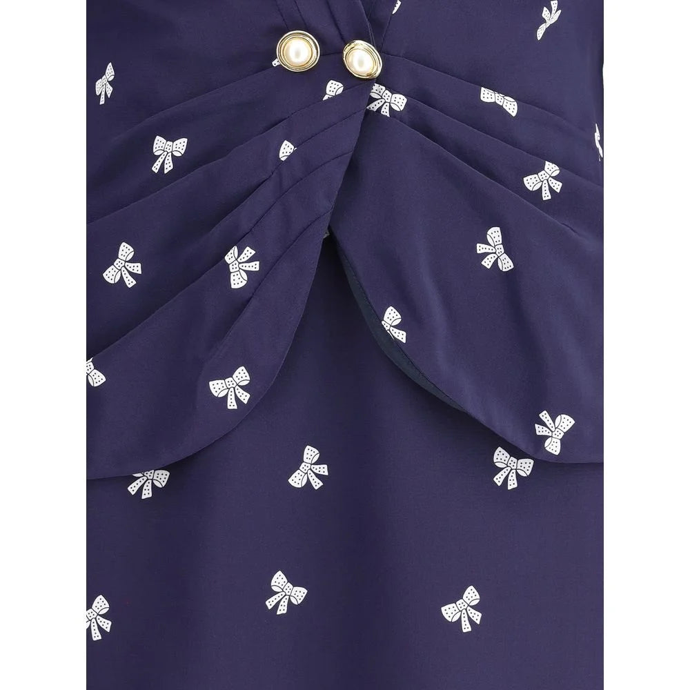 Alessandra Rich Bow patterned short Dress - IT40 | M