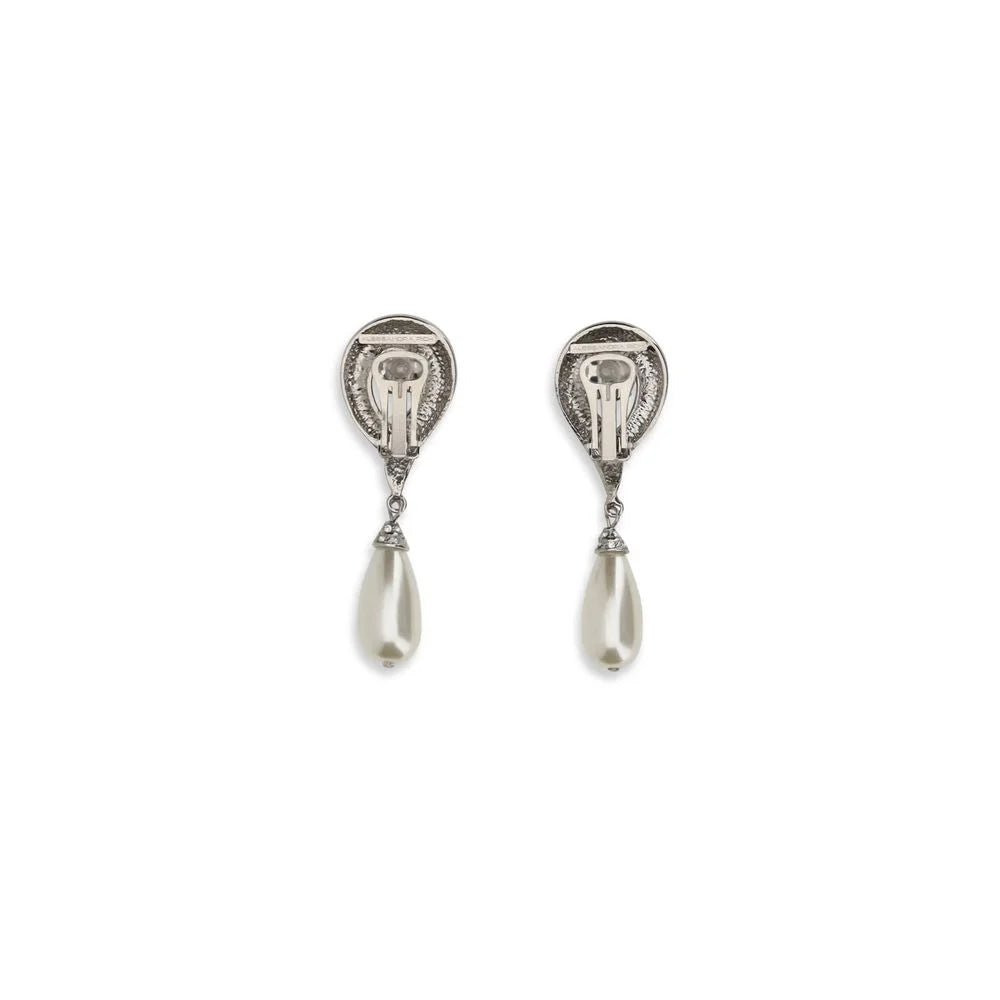 Alessandra Rich Silver Brass Earrings - One Size