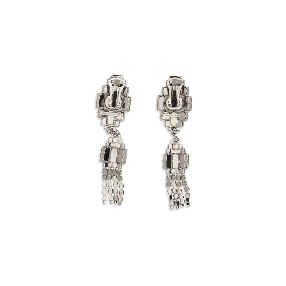 Alessandra Rich Silver Metal Earrings - One Size