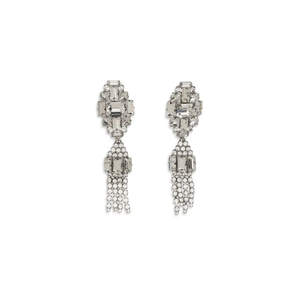 Alessandra Rich Silver Metal Earrings - One Size