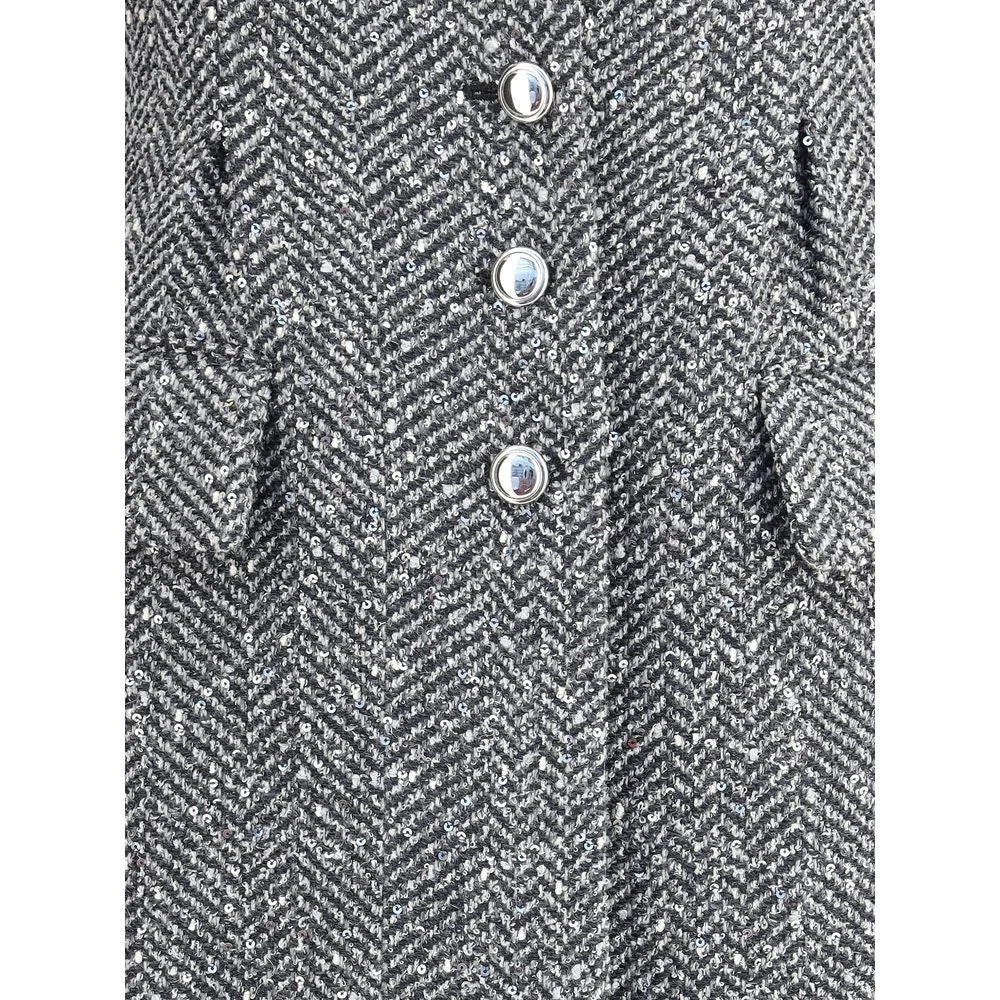 Alessandra Rich Tweed long Coat - IT44 | L