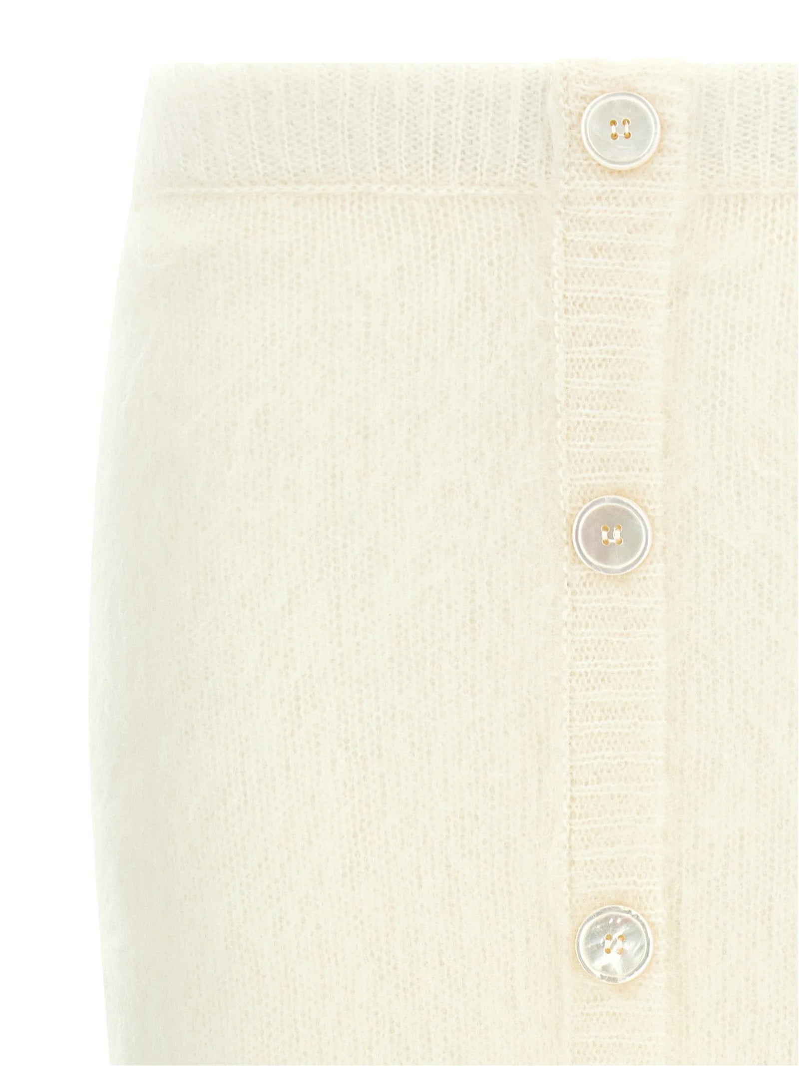 Alessandra Rich White Other Fibres Midi Skirt - IT40