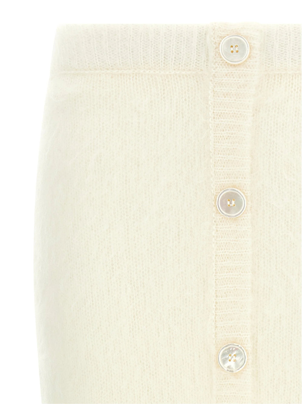 Alessandra Rich White Other Fibres Midi Skirt - IT40