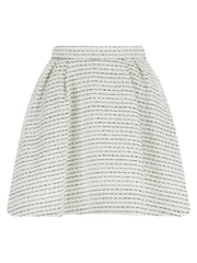 Alessandra Rich White Polyamide Long Skirt