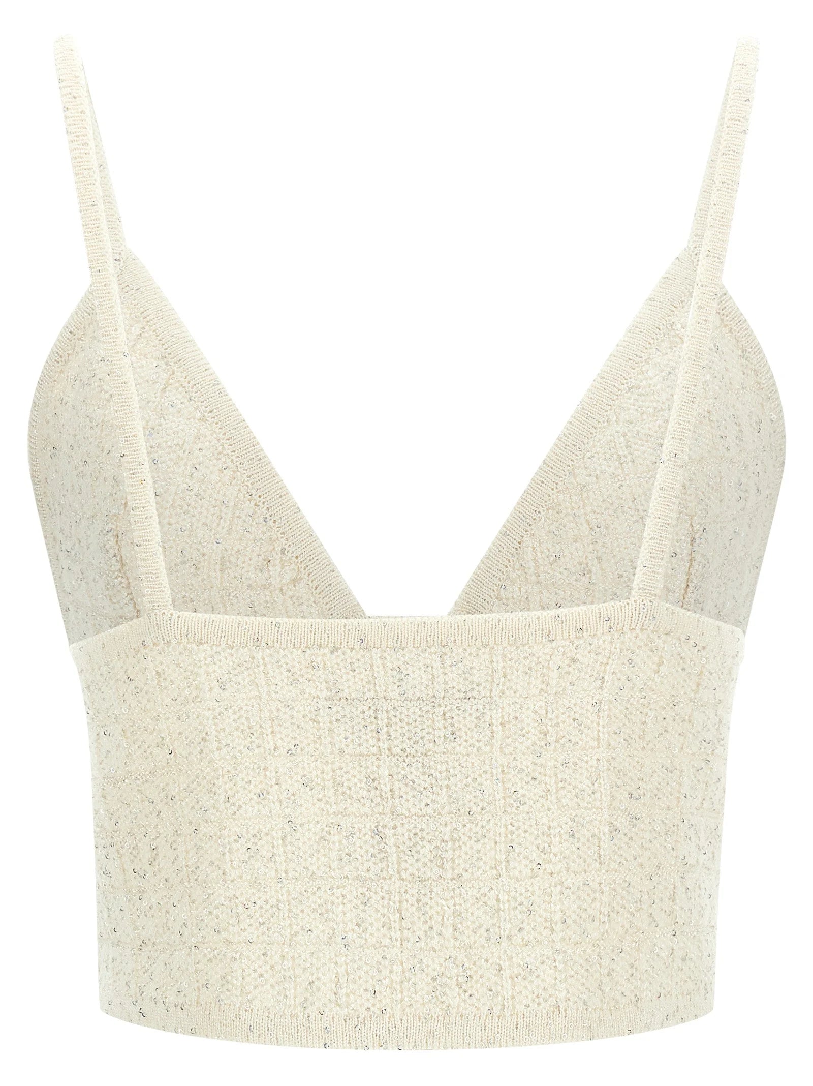 Alessandra Rich White Polyester Tank Tops