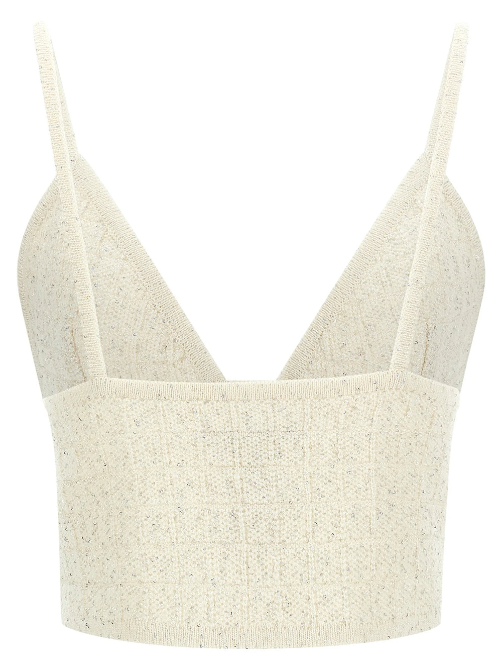 Alessandra Rich White Polyester Tank Tops