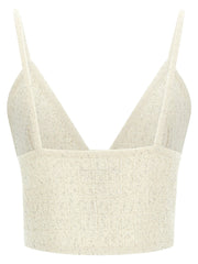Alessandra Rich White Polyester Tank Tops