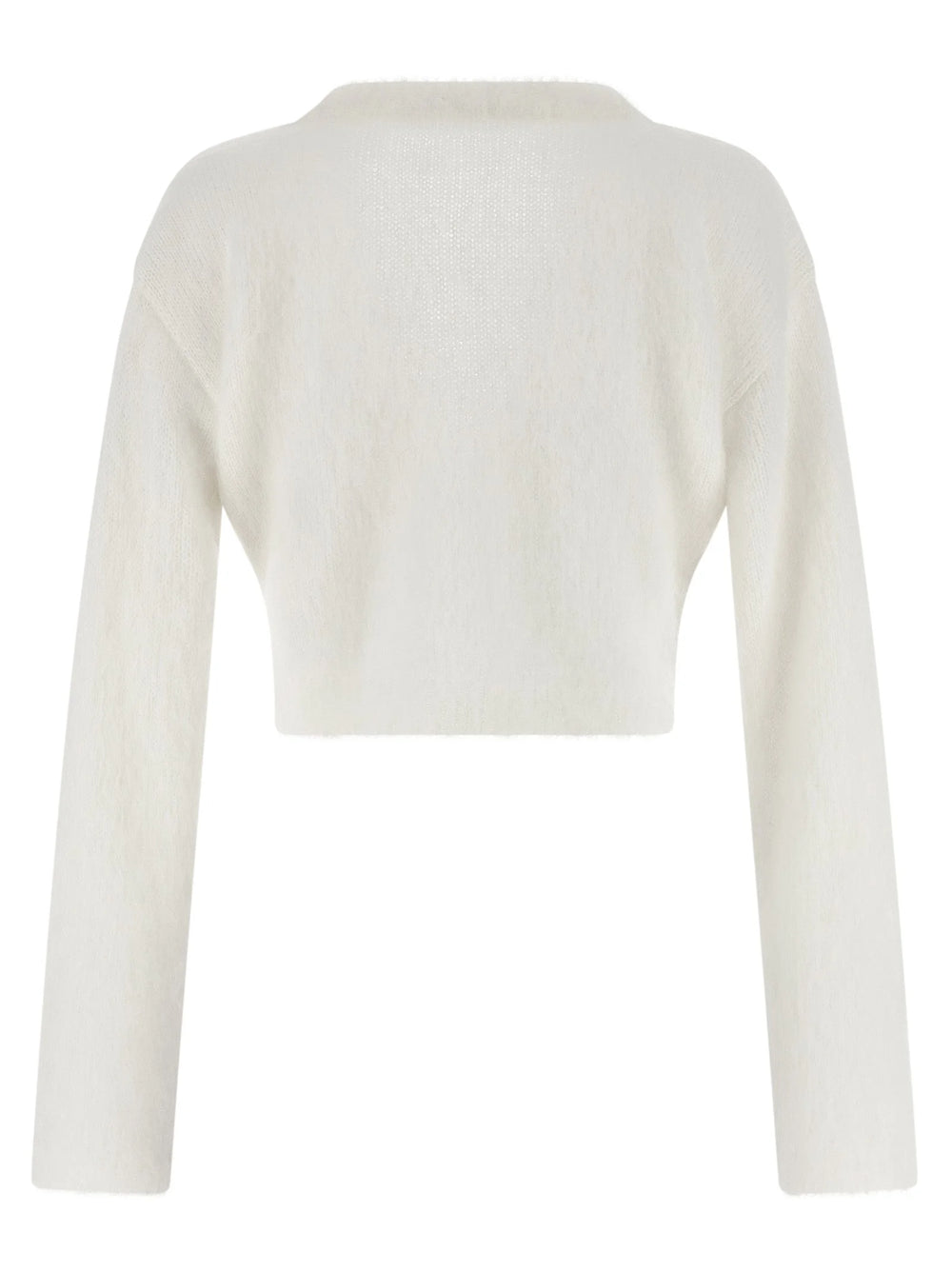 Alessandra Rich White Wool Cardigan