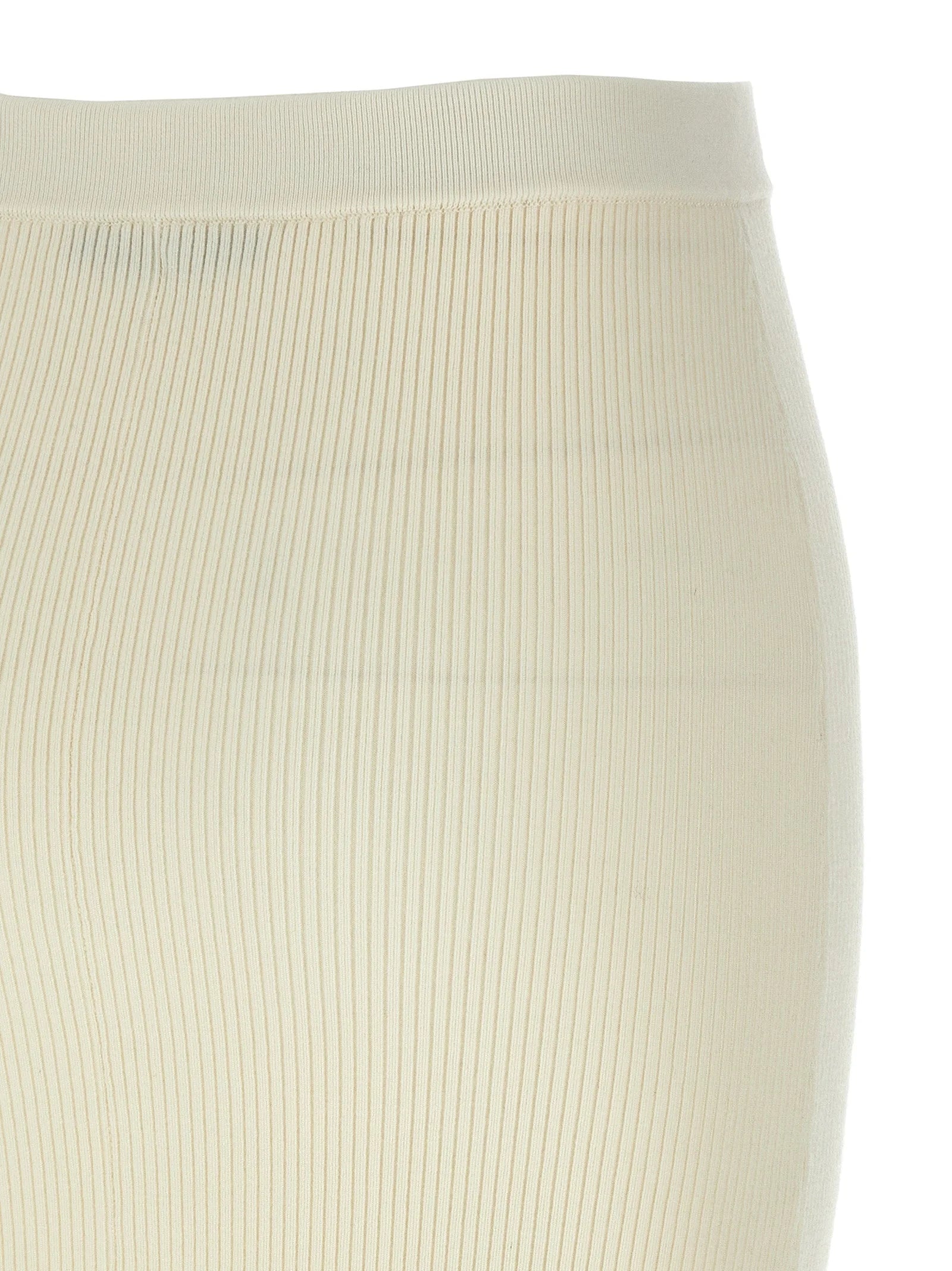 Alessandra Rich White Wool Midi Skirt - IT42