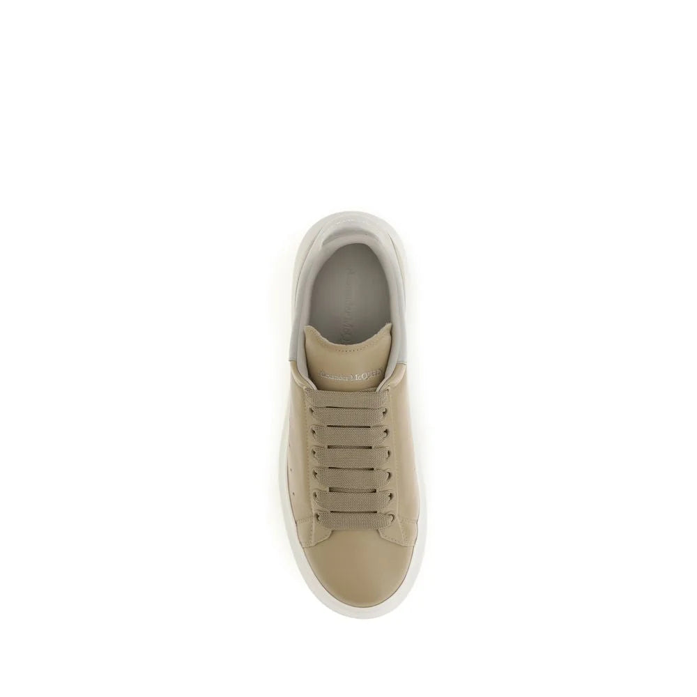Alexander McQueen Beige Calf Leather Bos Taurus Platform Sneakers