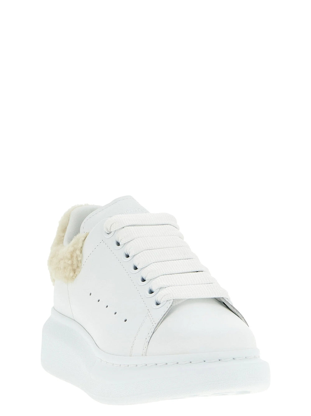 Alexander McQueen Beige Calfskin Chunky Sneakers