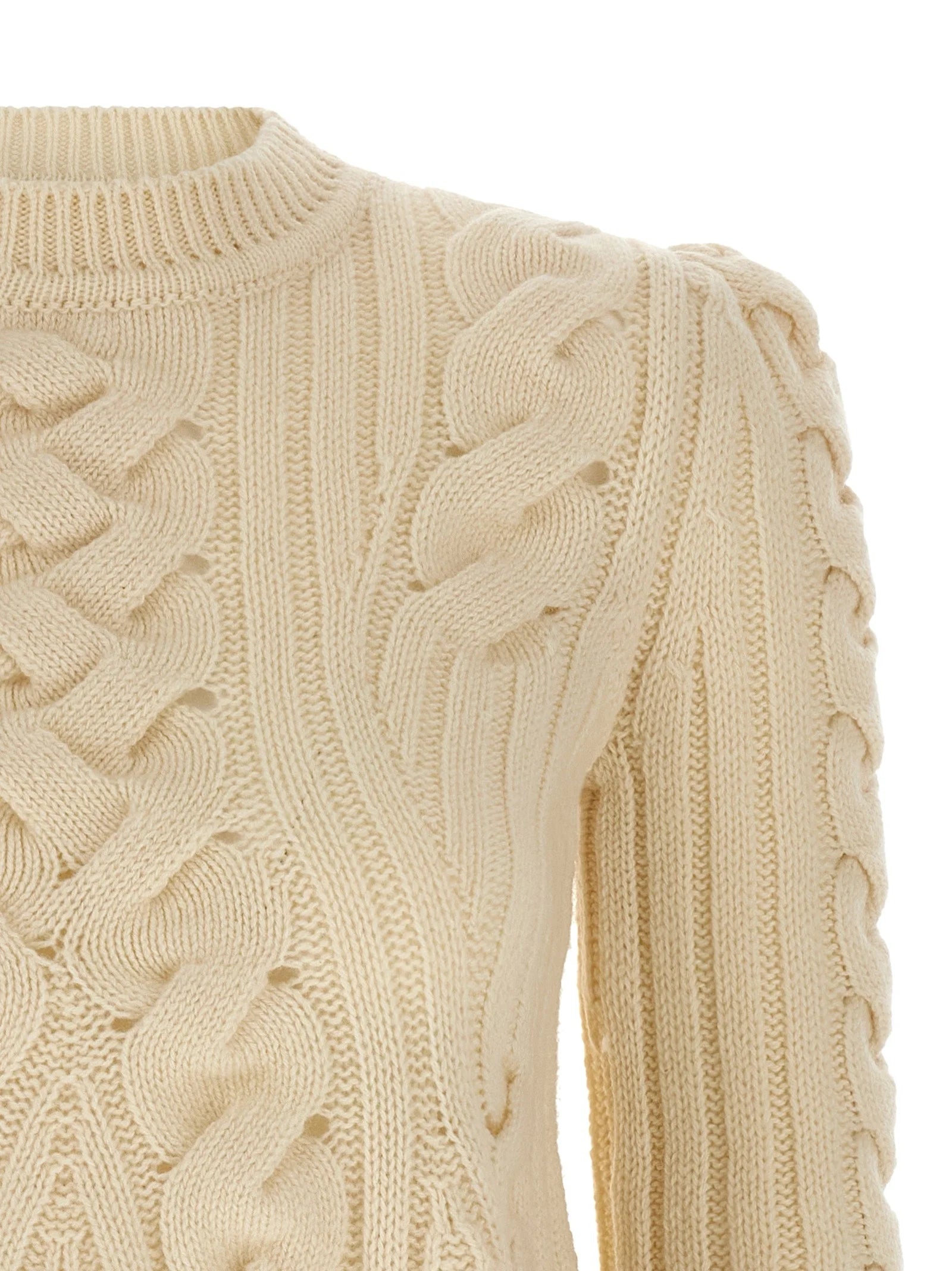 Alexander McQueen Beige Wool Cardigan - S