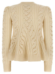 Alexander McQueen Beige Wool Cardigan - S