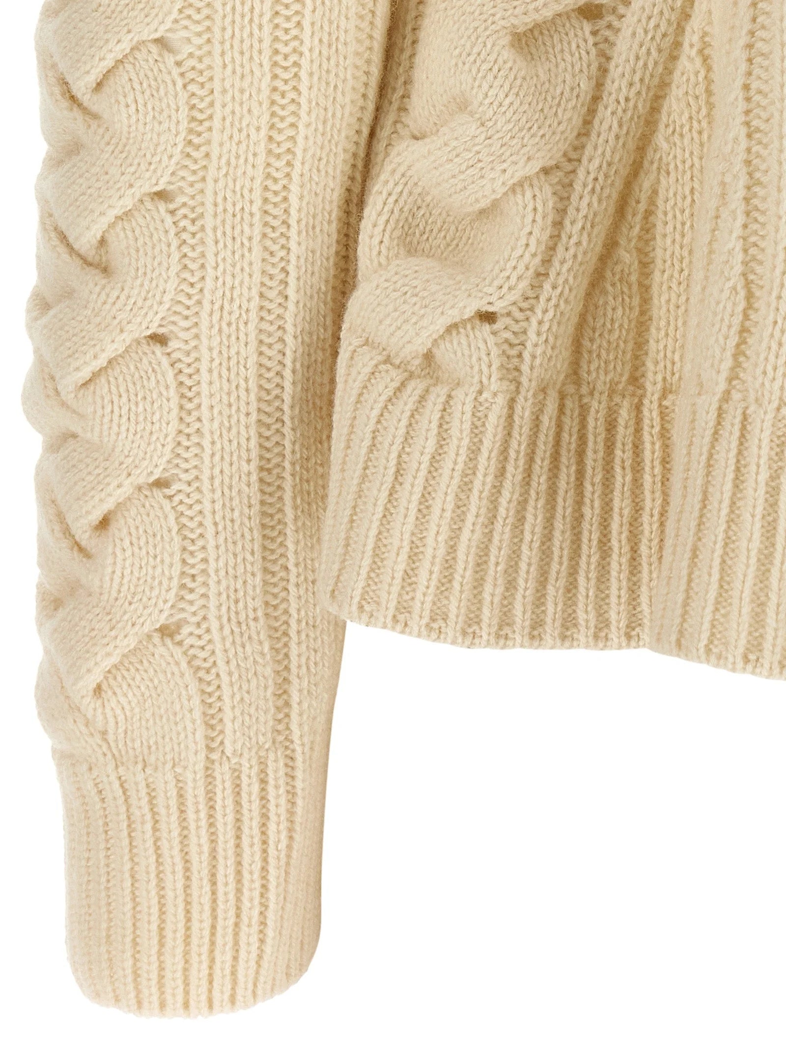 Alexander McQueen Beige Wool Cardigan - S