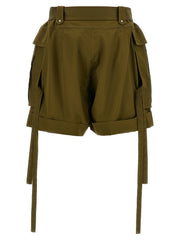 Alexander McQueen Bicolor Cotton Bermuda Shorts - IT38