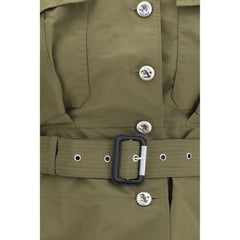 Alexander McQueen Bicolor Cotton Full-Length Jacket