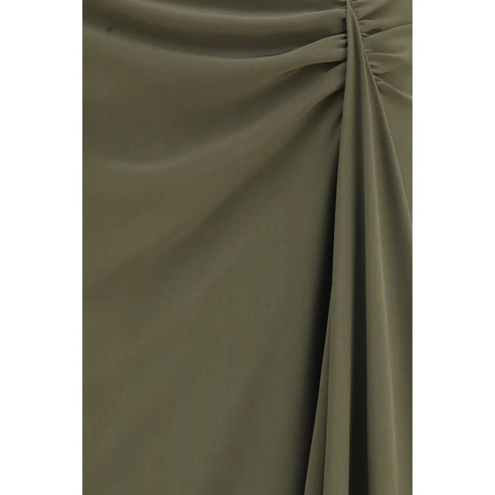 Alexander McQueen Bicolor Silk Long Skirt