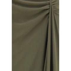 Alexander McQueen Bicolor Silk Long Skirt