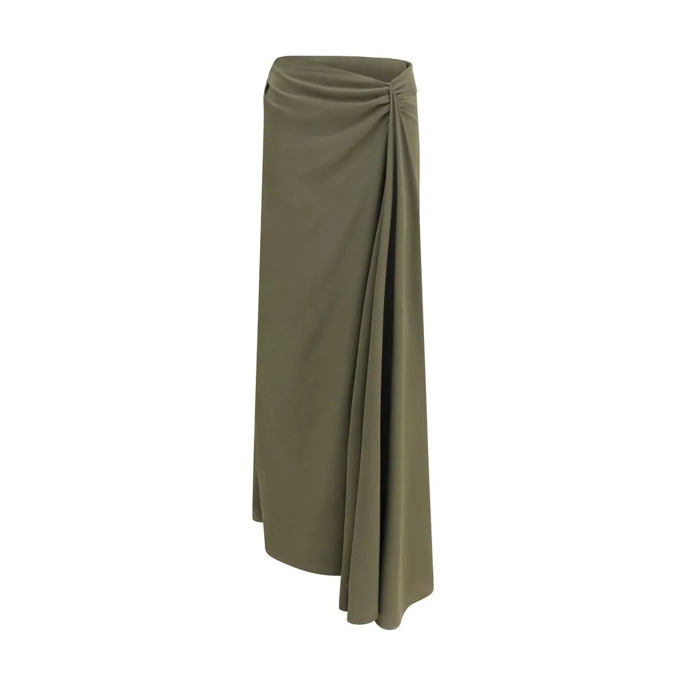 Alexander McQueen Bicolor Silk Long Skirt