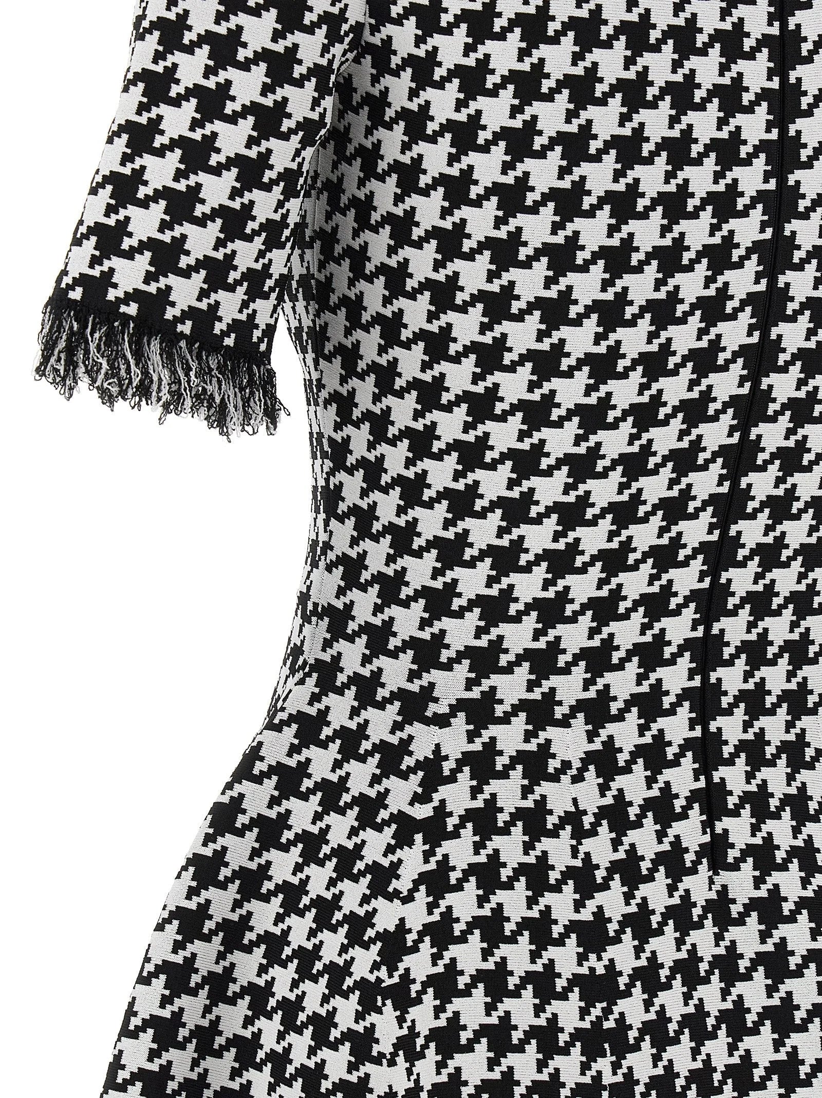 Alexander McQueen Bicolor Viscose Short Dress - S