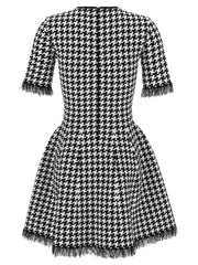 Alexander McQueen Bicolor Viscose Short Dress - S