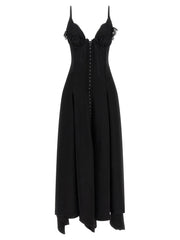 Alexander McQueen Black Acetate Long Dress - IT40